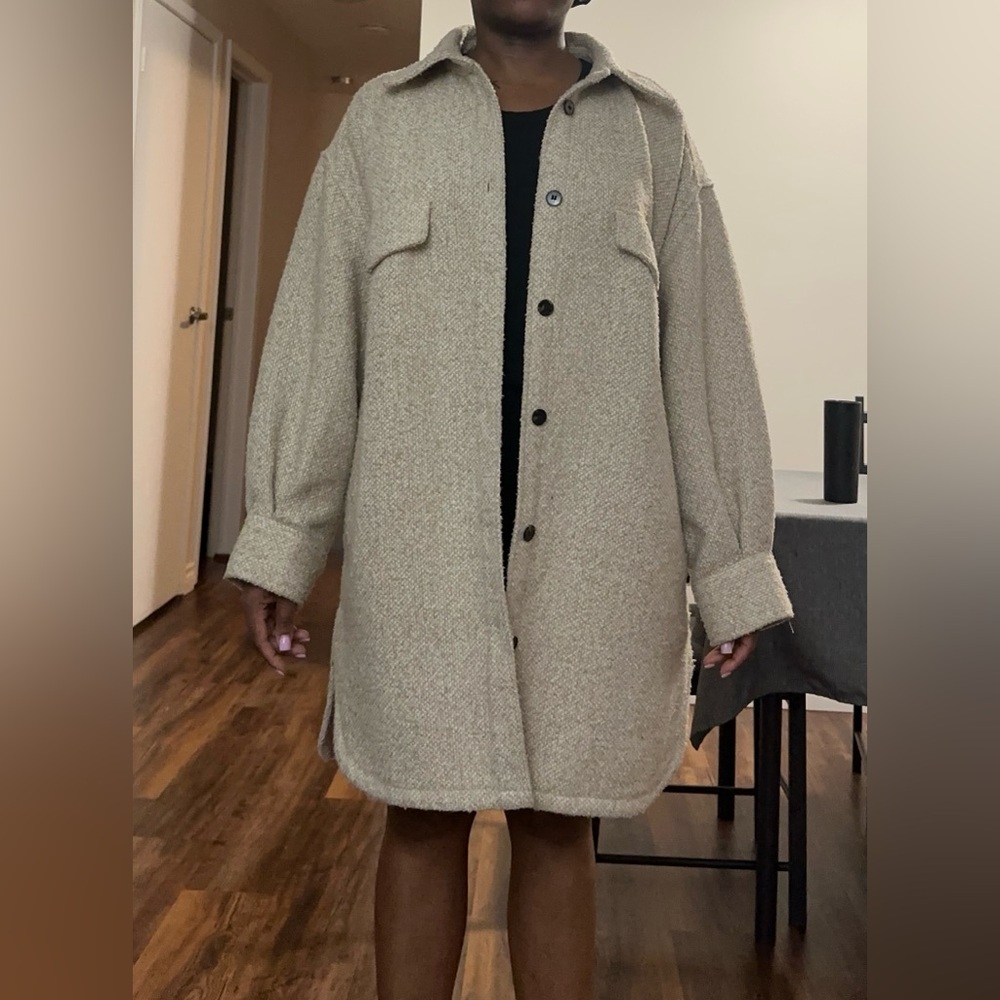 H&M Cream Textured Jacket - Picture 3 of 16